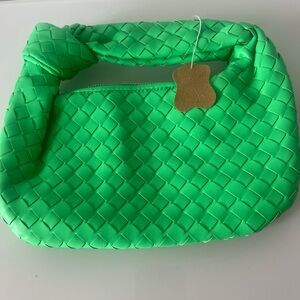 Green Woven Luxury Knot Handbag